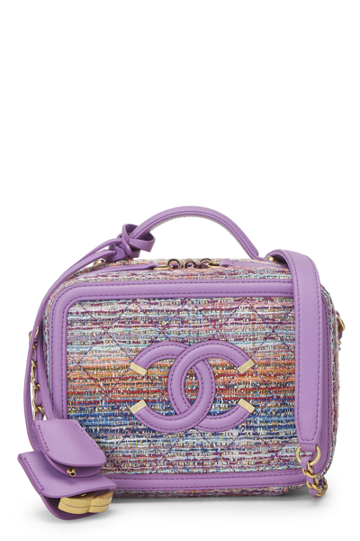 CHANEL FILIGREE BOUCLÉ VANITY CASE CHAIN BAG