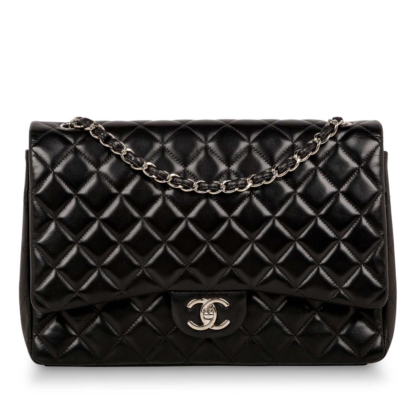 Chanel Classic Flap Bag - Black Maxi