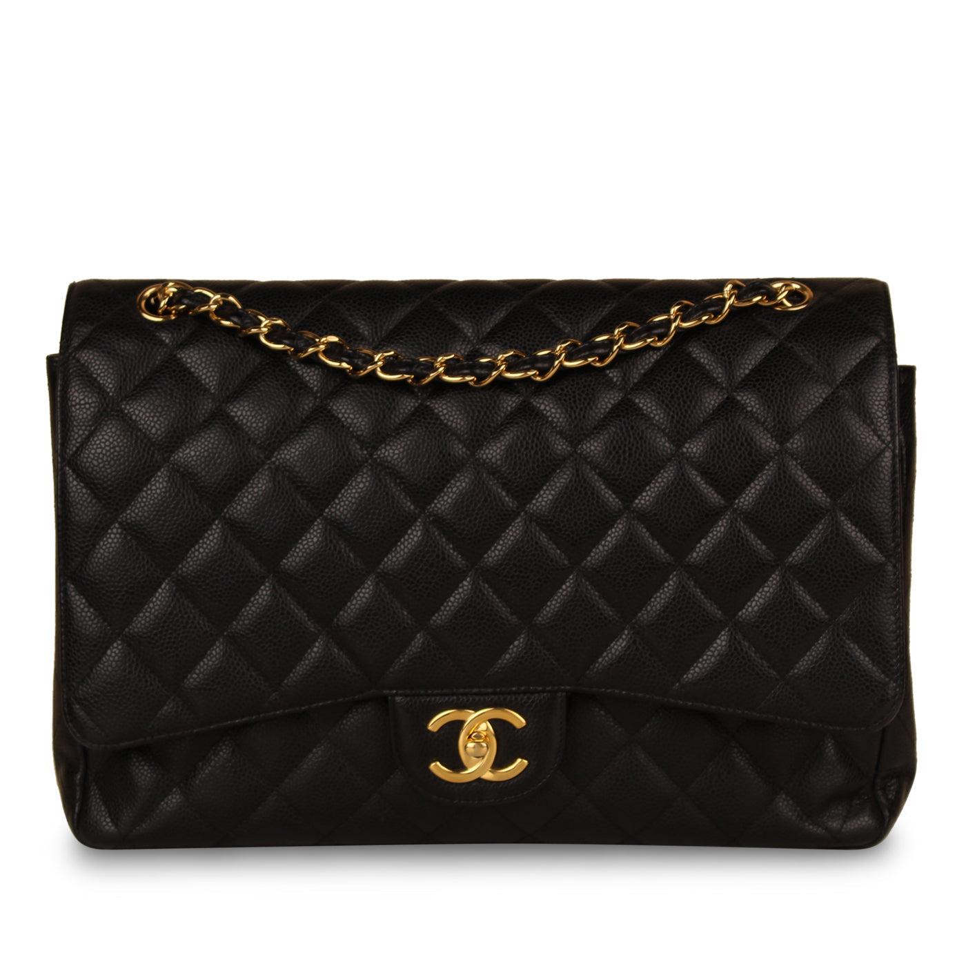 Chanel Classic Flap Bag - Black Maxi