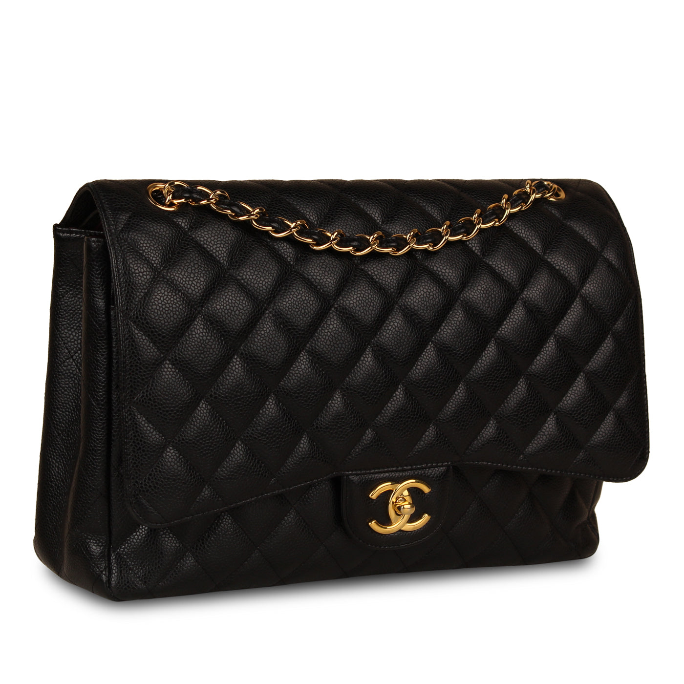 Chanel Classic Flap Bag - Black Maxi