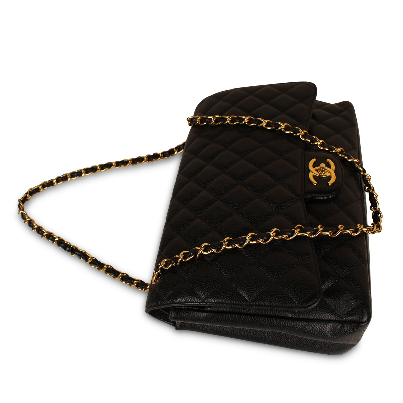 Chanel Classic Flap Bag - Black Maxi