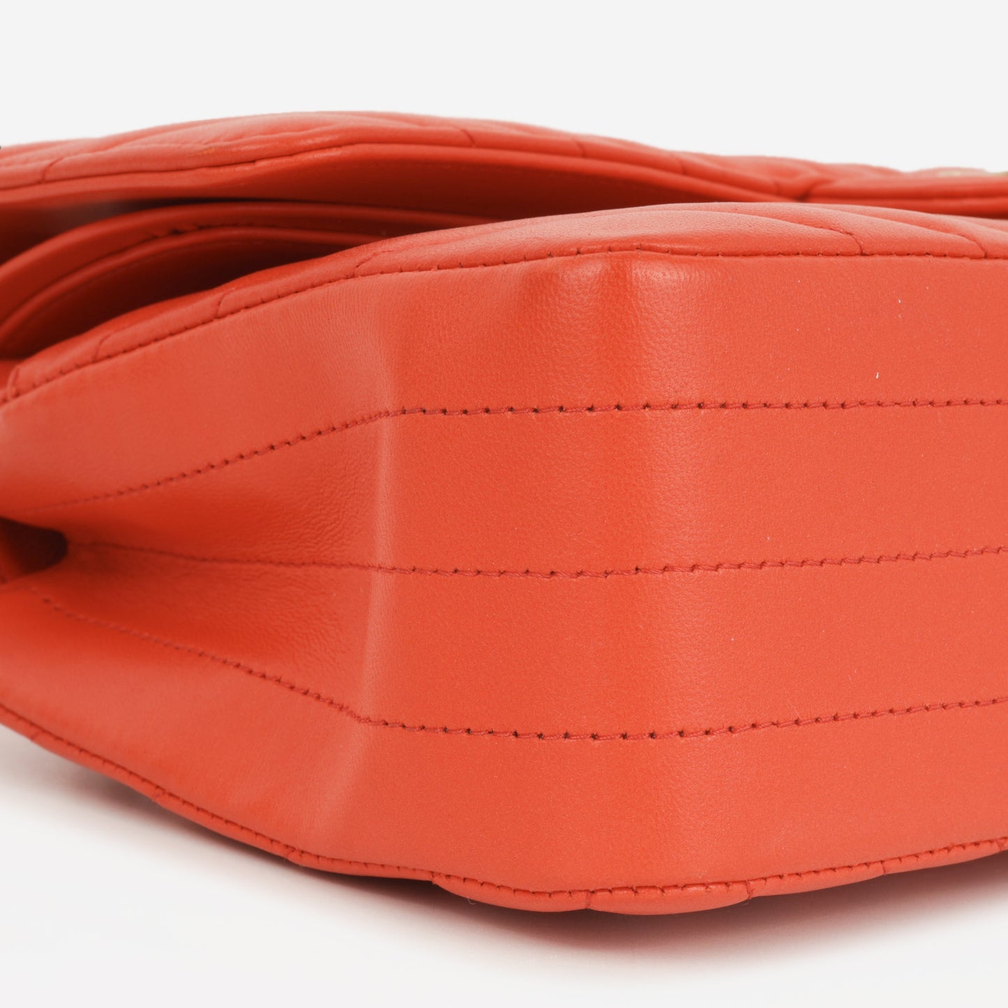 Chanel Medium Classic Flap - Coral Chevron Lambskin | Gold Hardware