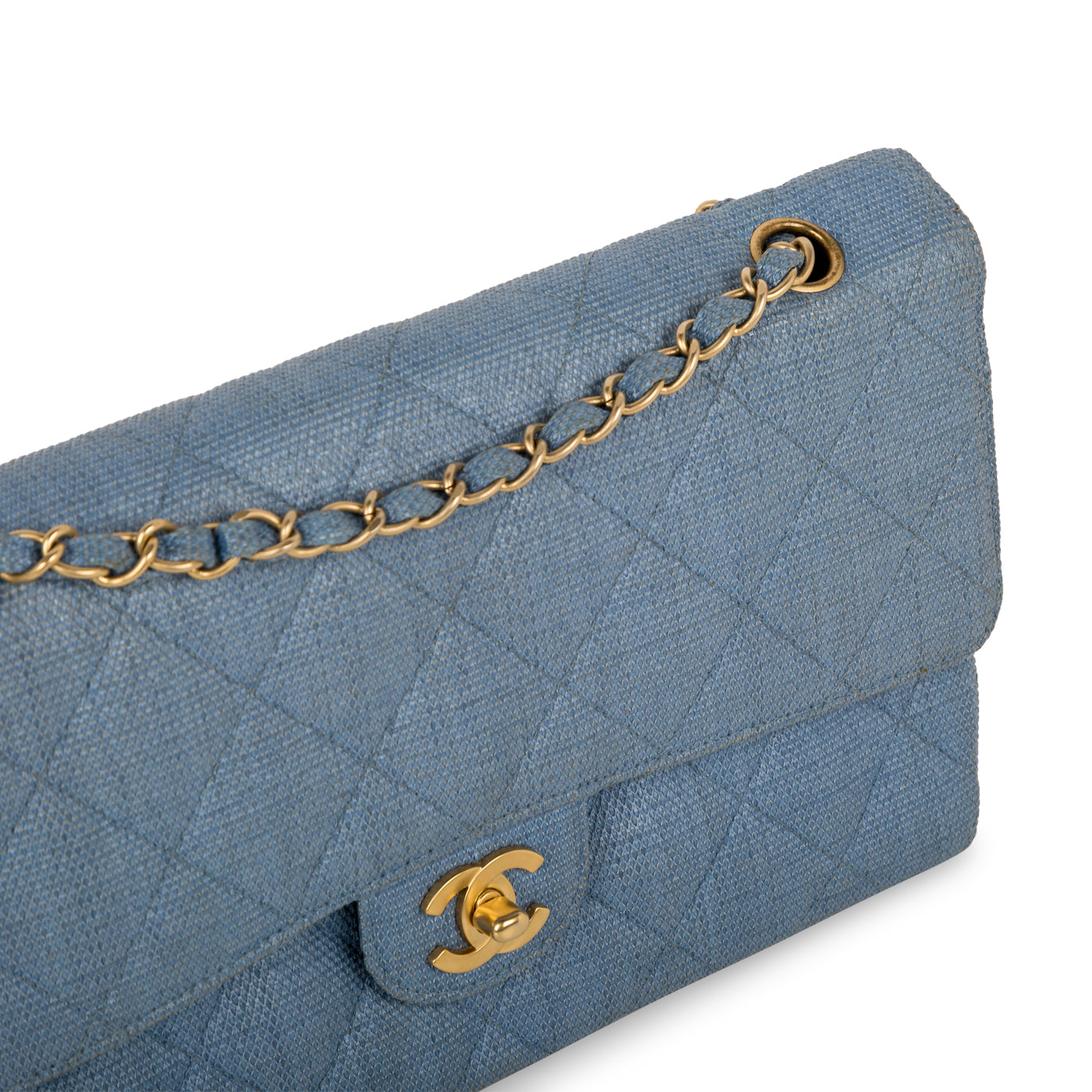 Chanel Classic Flap Bag - Denim Effect Raffia