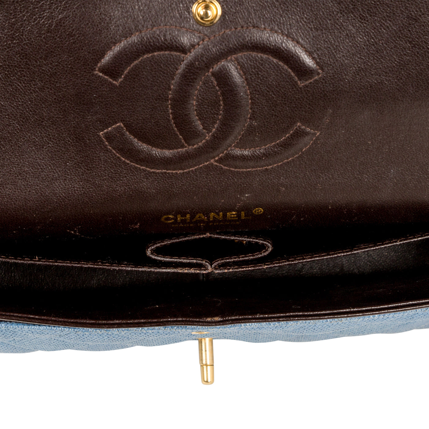Chanel Classic Flap Bag - Denim Effect Raffia