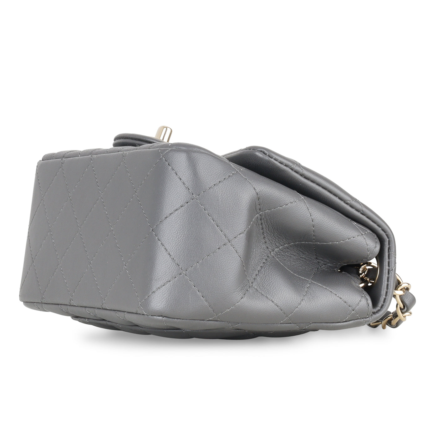Chanel Mini Square Classic Flap - Grey Lambskin