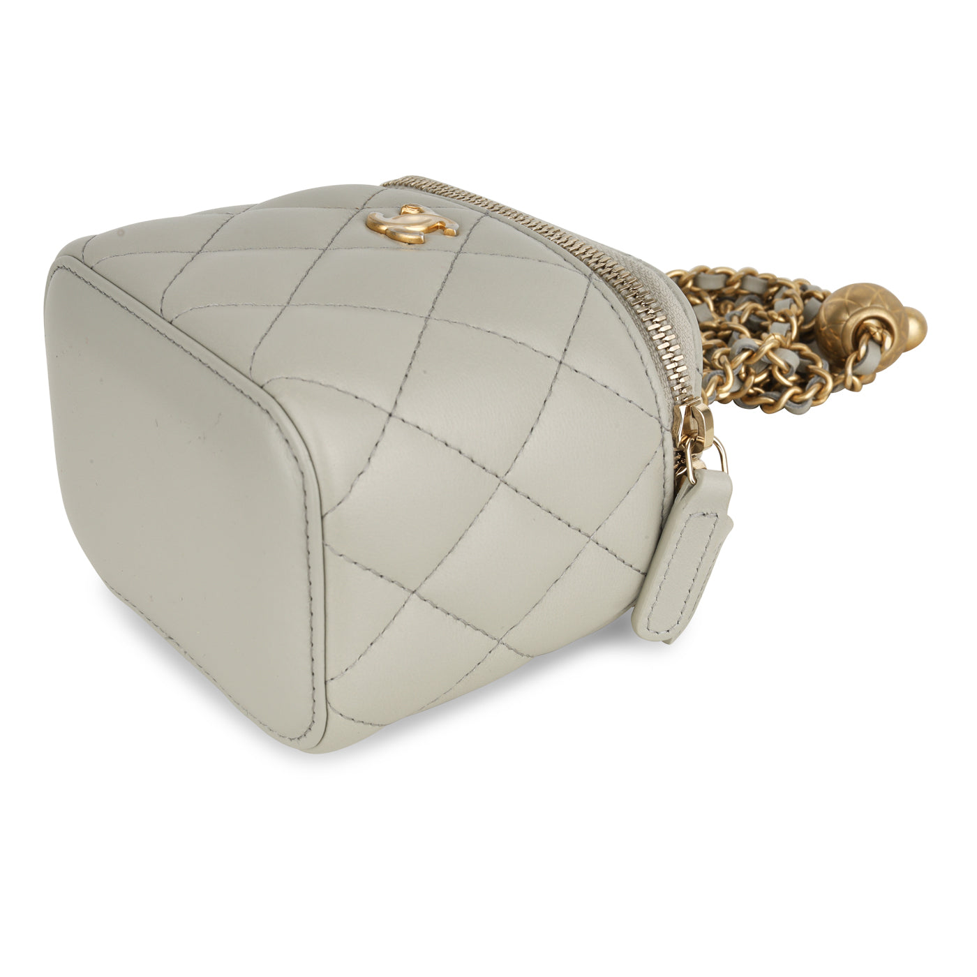 Chanel Grey Mini Pearl Crush Vanity Case
