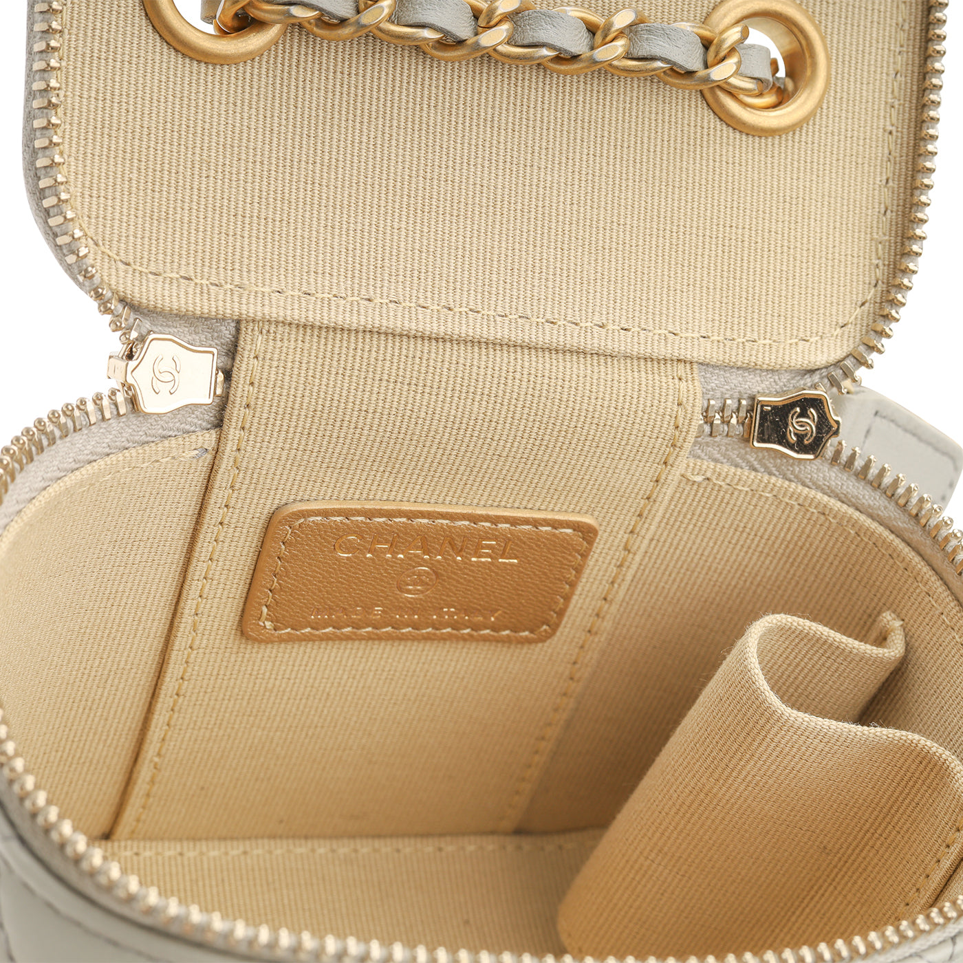 Chanel Grey Mini Pearl Crush Vanity Case