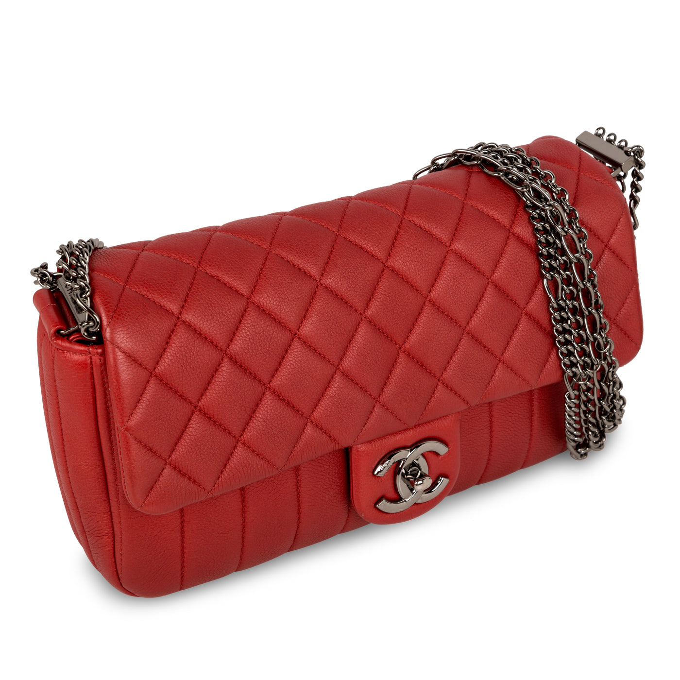 Chanel Quilted and Vertical Stitched Seasonal Flap Bag