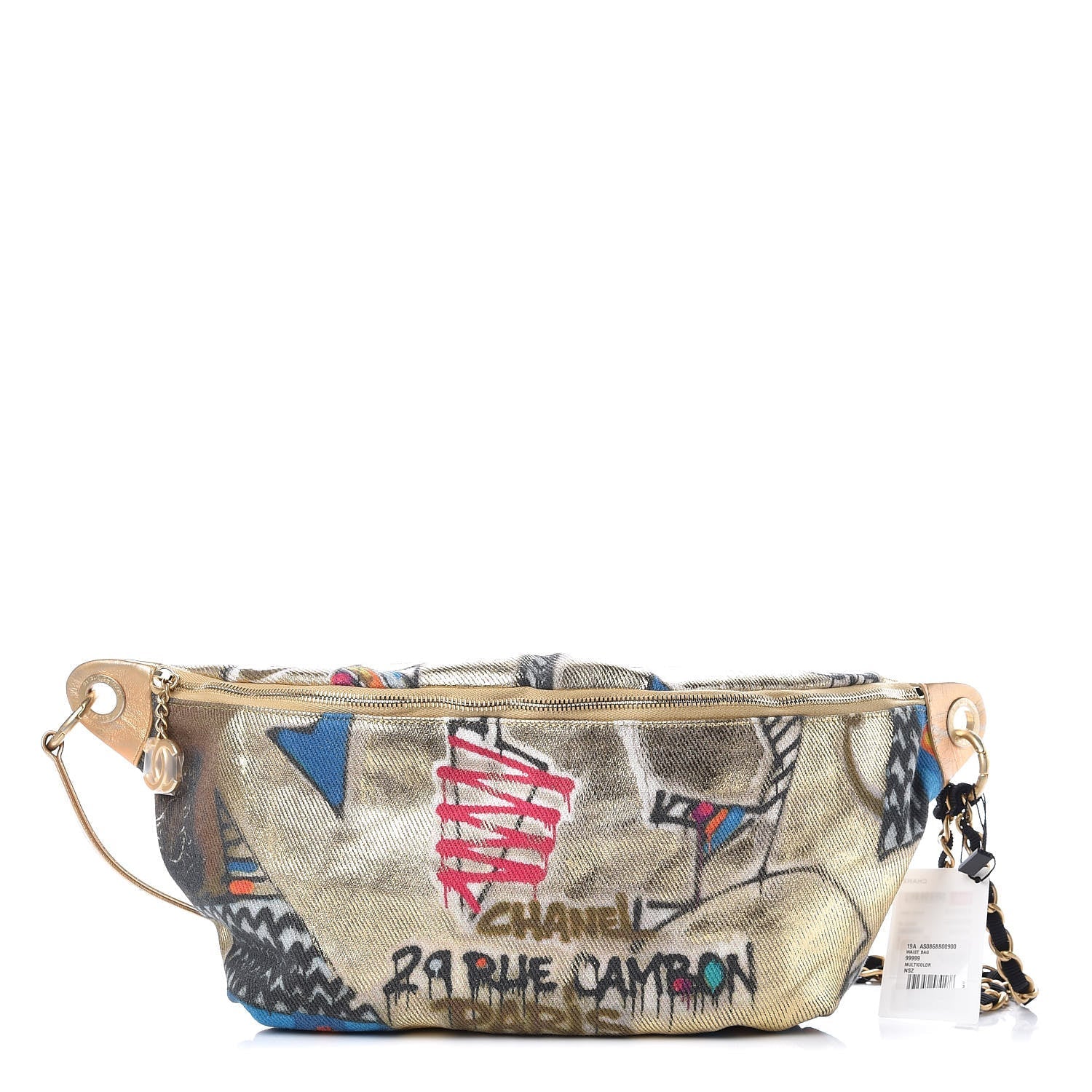 CHANEL RUE CAMBON GRAFFITI PRINTED BELT BAG