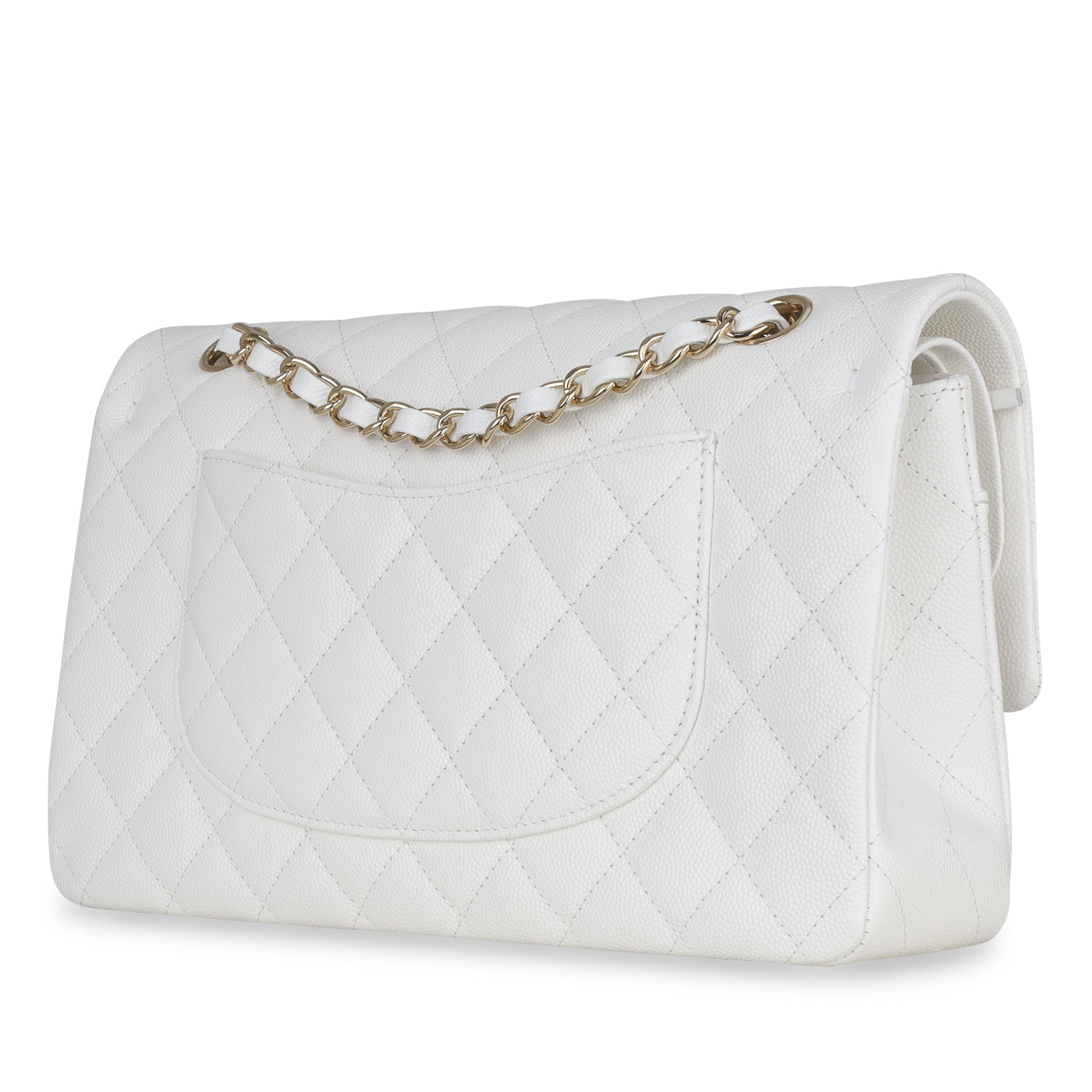 Chanel Medium Classic Flap - White Caviar