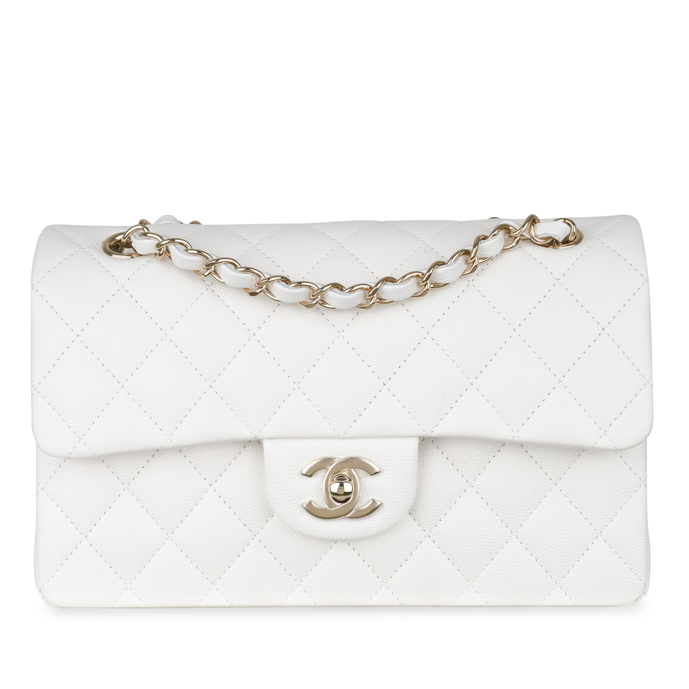 Chanel Small Classic Flap - White Caviar