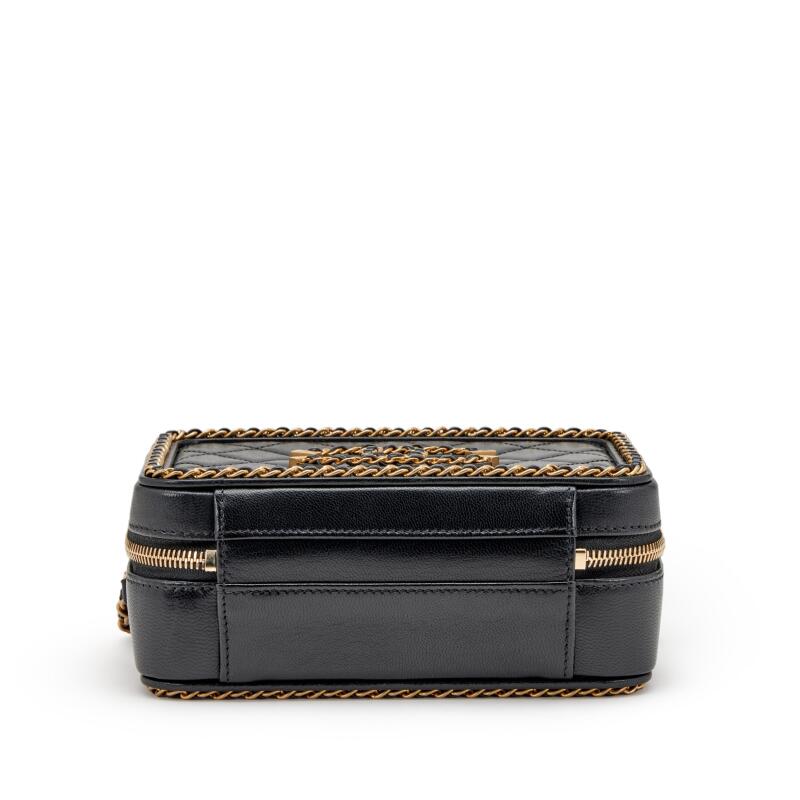 CHANEL SMALL CHAIN AROUND FILIGREE VANITY CASE W/ STRAP Handbag