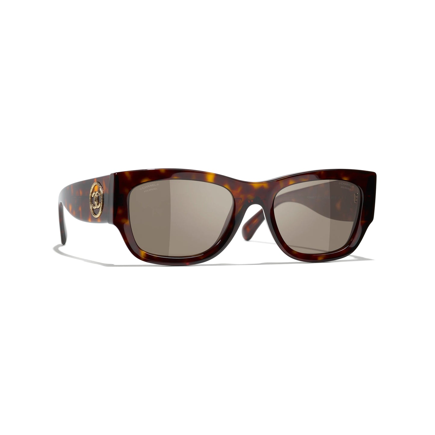 CHANEL TORTOISE RECTANGLE SUNGLASSES