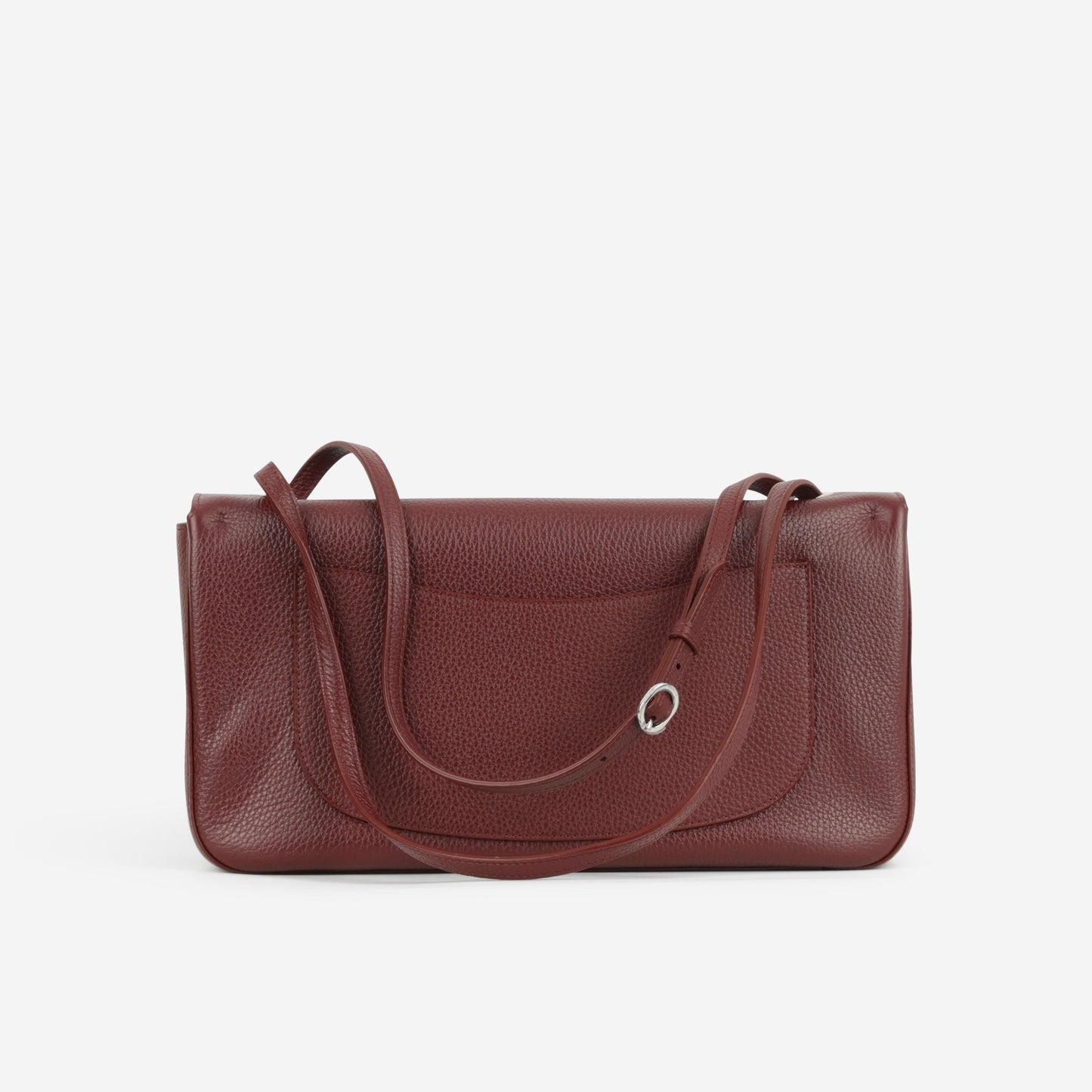 Chanel SS26 Maxi Flap Bag - Burgundy Grained Calfskin | Silver Hardware