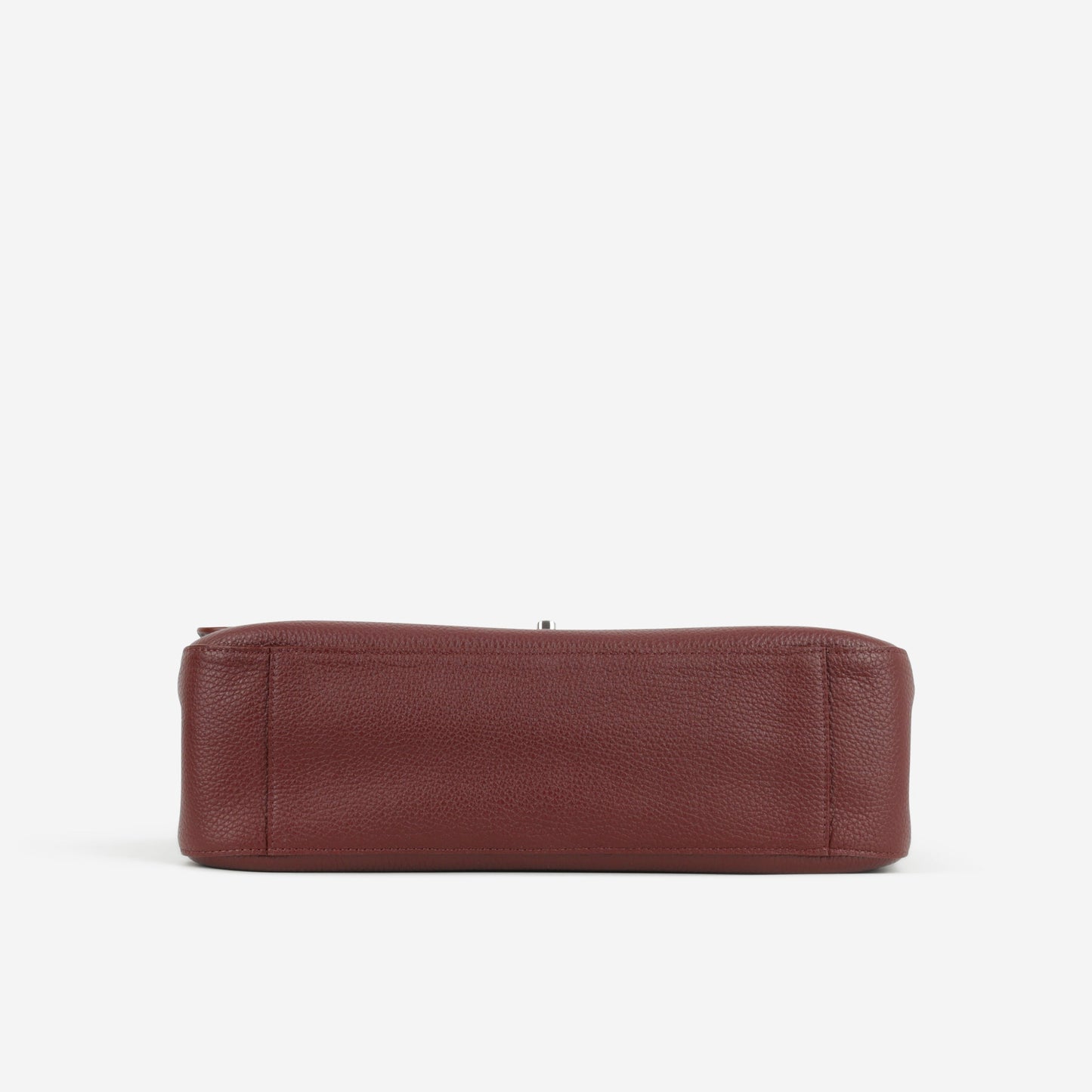 Chanel SS26 Maxi Flap Bag - Burgundy Grained Calfskin | Silver Hardware