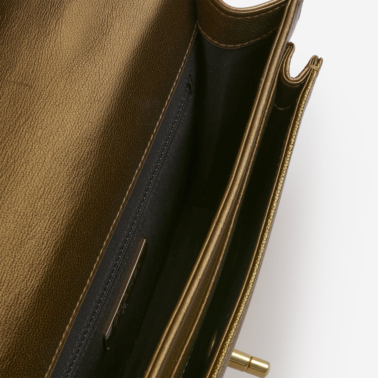 Chanel Chain Handle Flap Bag - Bronze Caviar / Calfskin | Gold Hardware