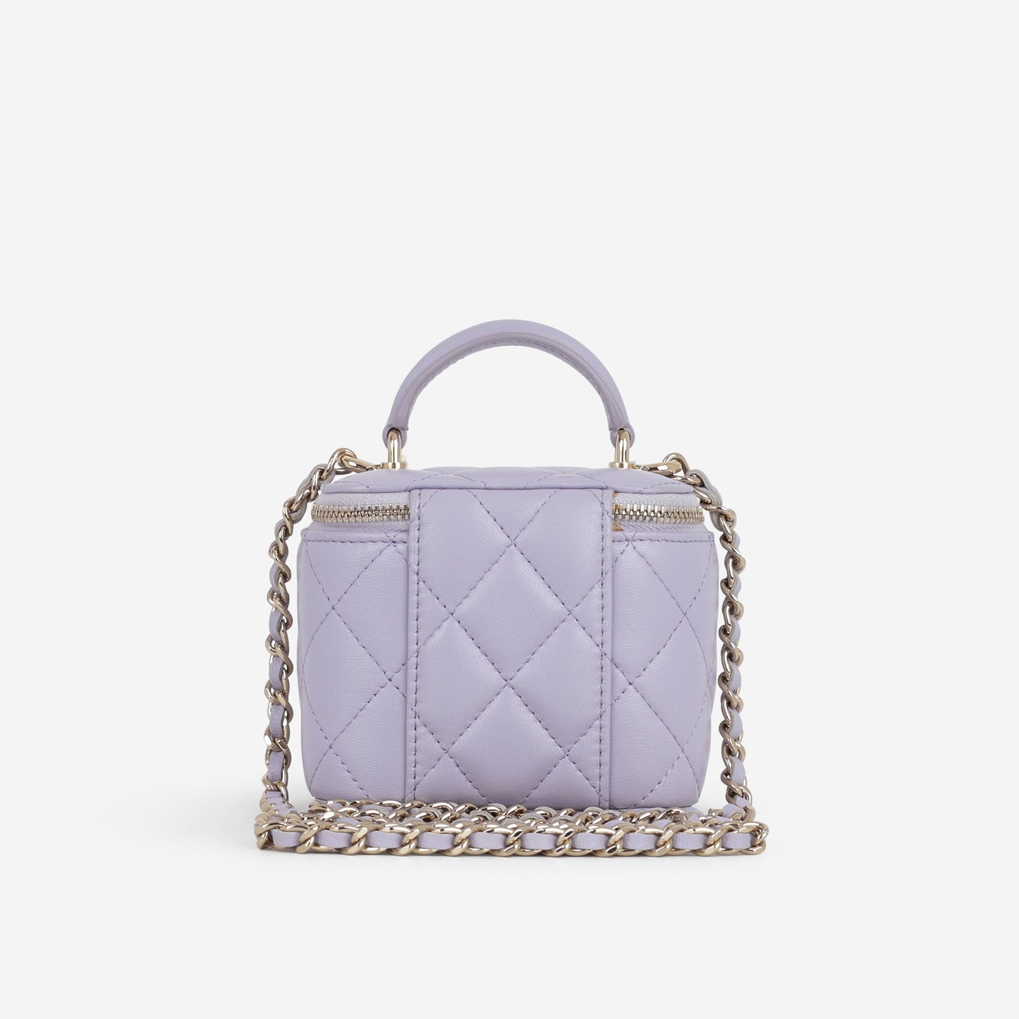 Chanel Mini Top Handle Vanity - Lilac Lambskin | Champagne Gold Hardware