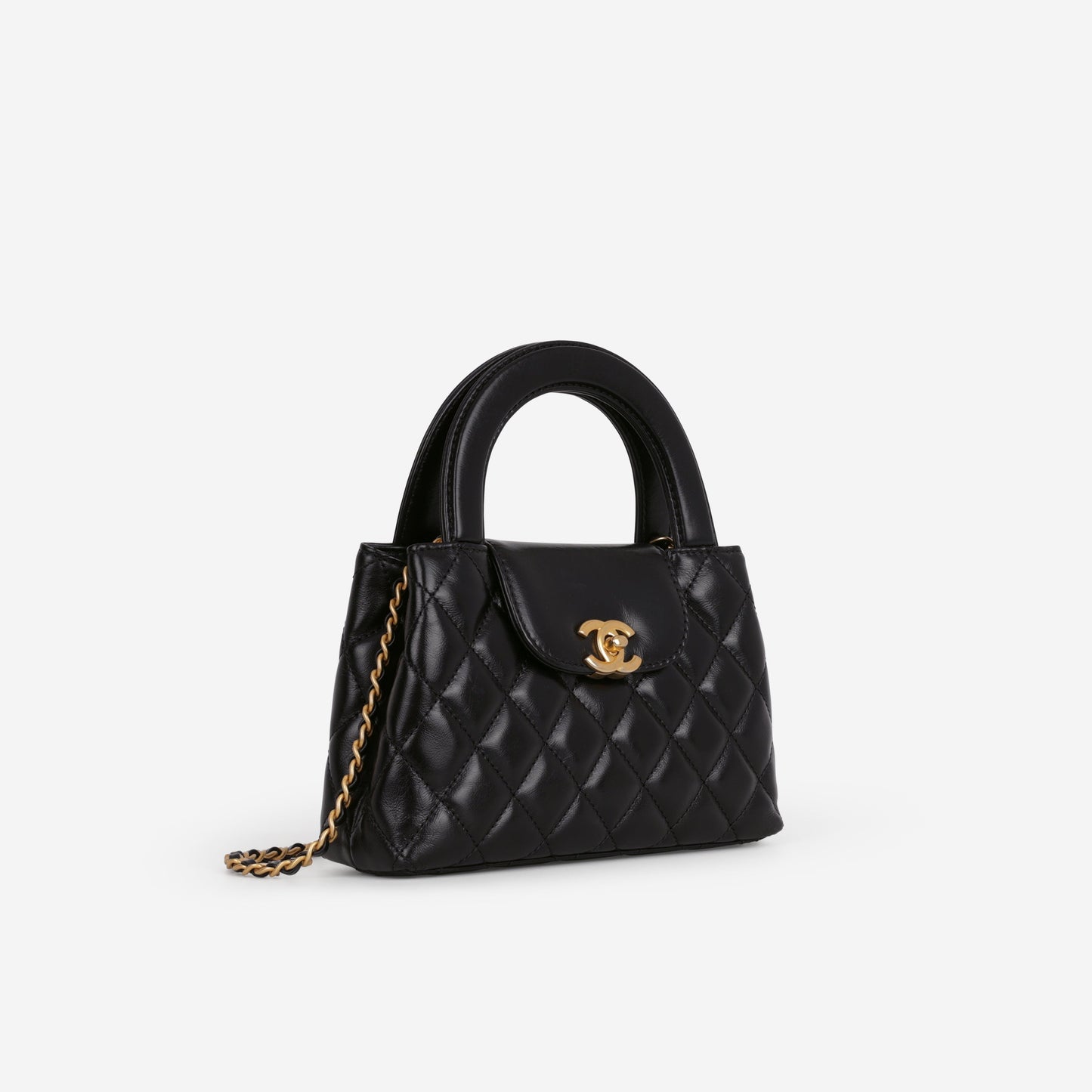 Chanel Small Kelly Re-Edition - Black Lambskin | Aged Gold Hardware