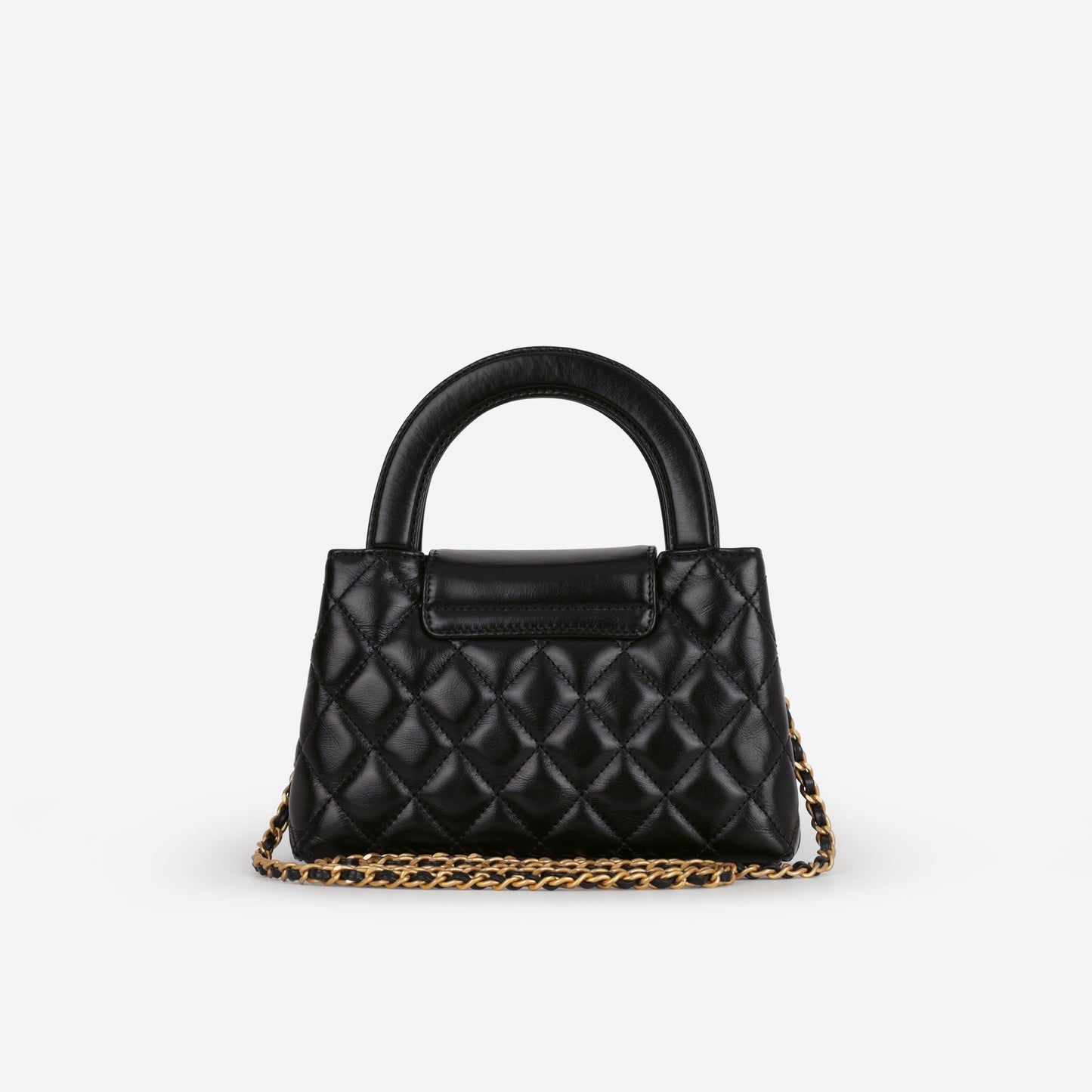 Chanel Small Kelly Re-Edition - Black Lambskin | Aged Gold Hardware
