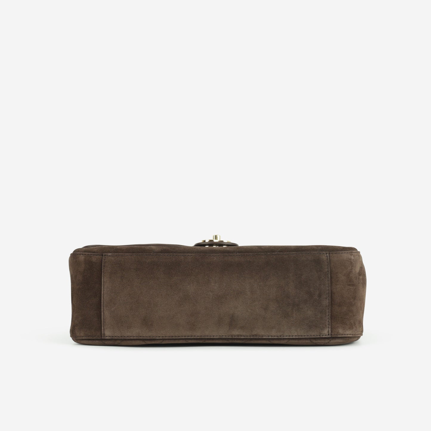 Chanel Métiers D'art Maxi Flap Bag - Dark Brown Suede | Gold Hardware