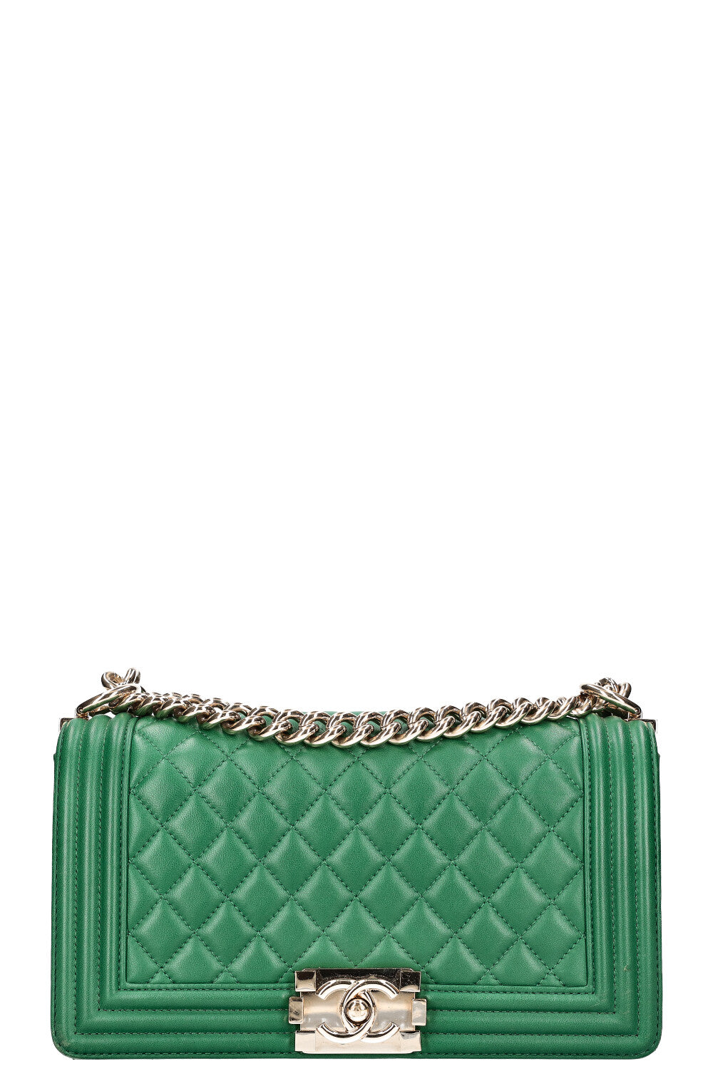 CHANEL Boy Bag Medium Green