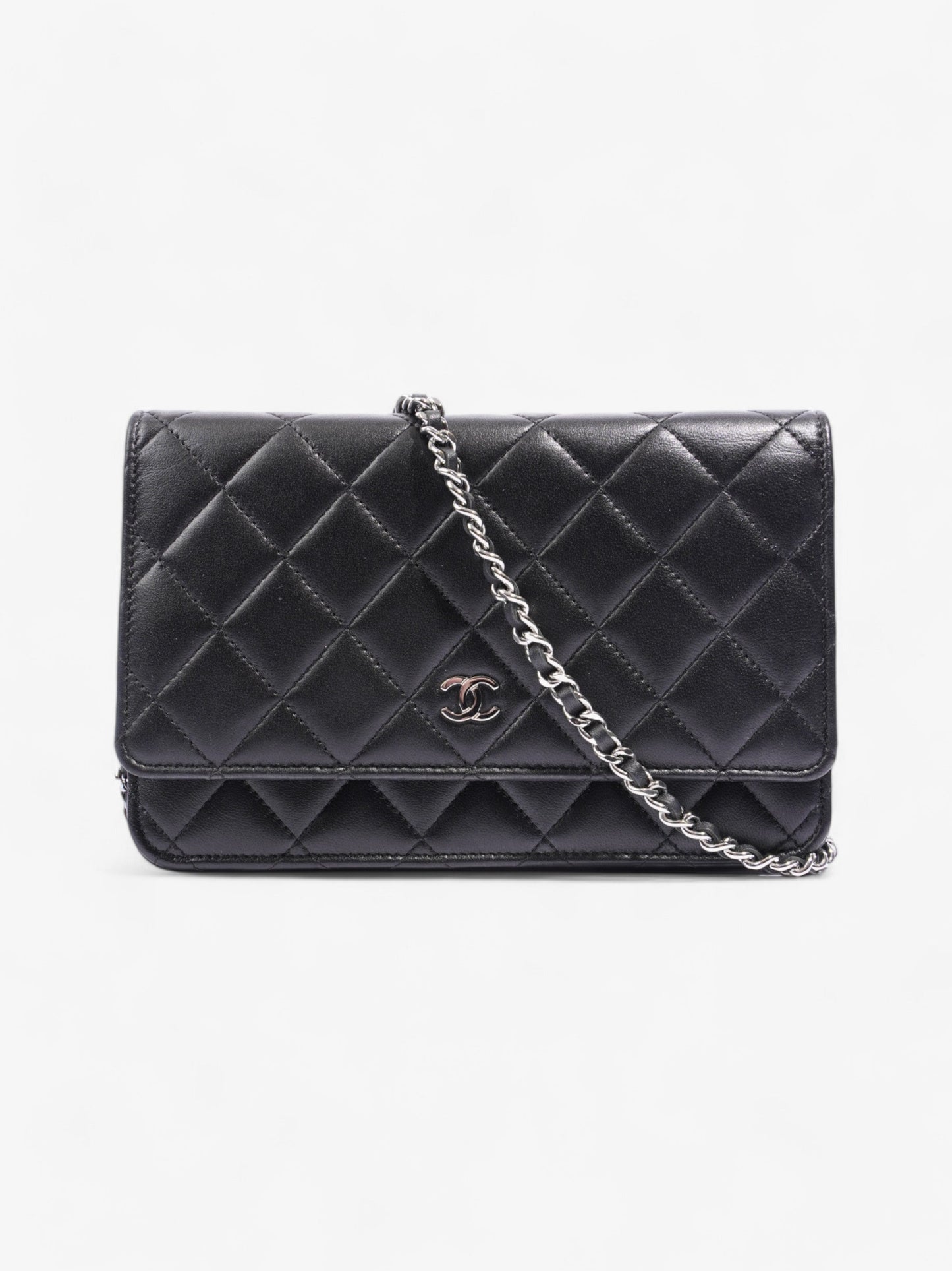 Chanel Wallet On Chain Black Lambskin Leather
