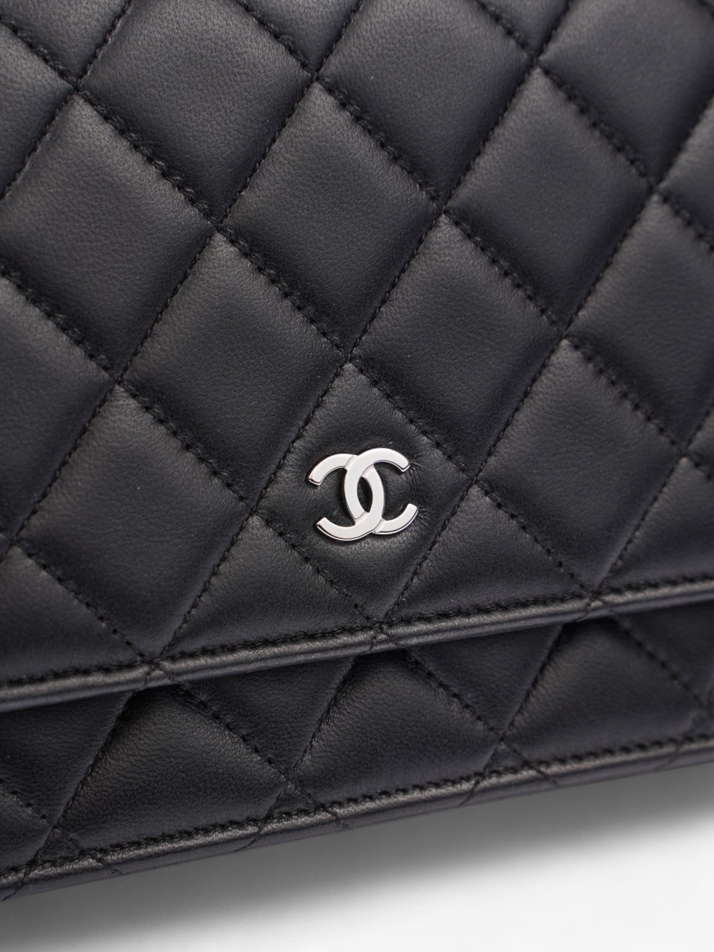 Chanel Wallet On Chain Black Lambskin Leather