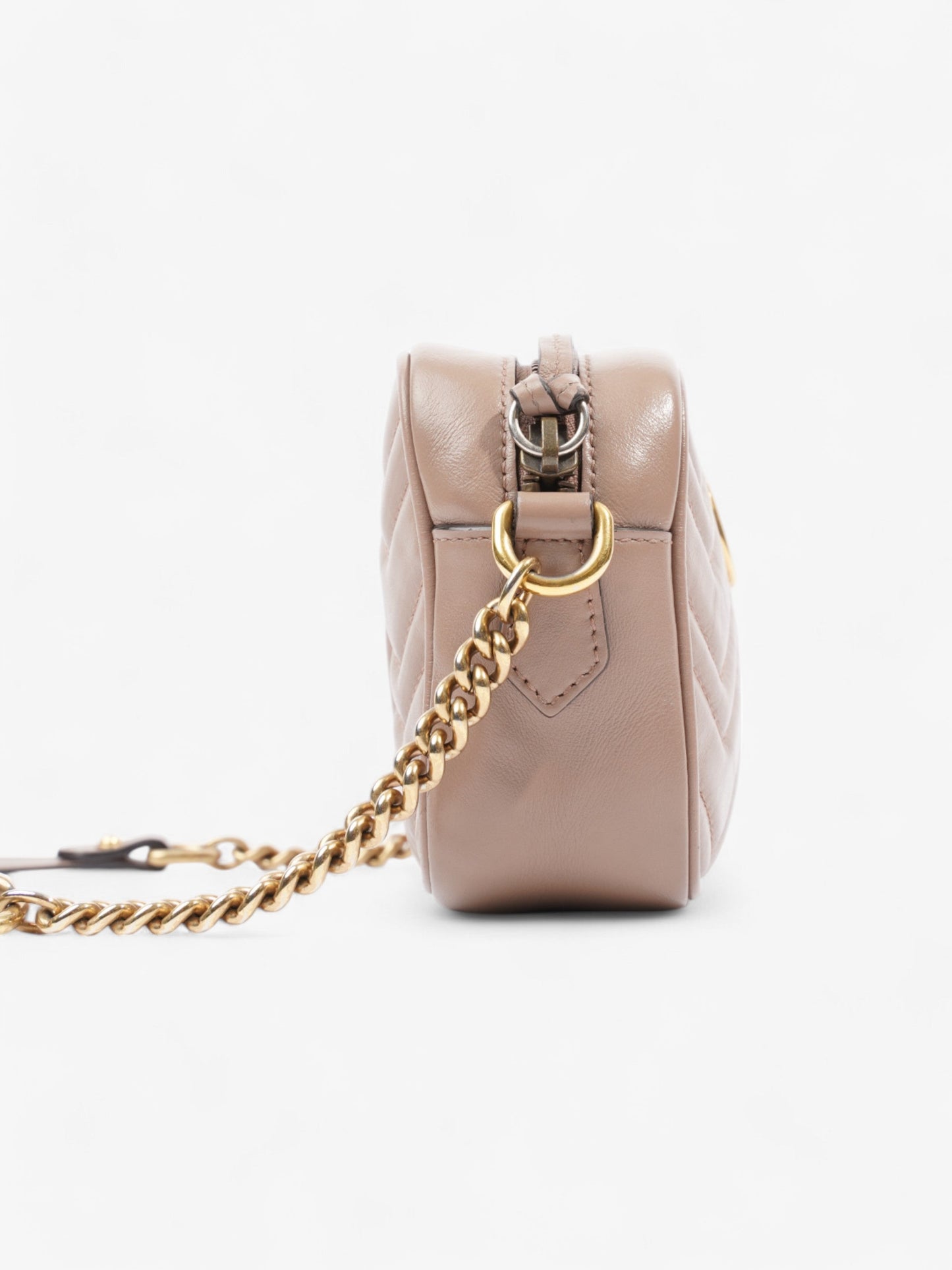 Gucci GG Marmont Dusty Pink Matelasse Leather Mini