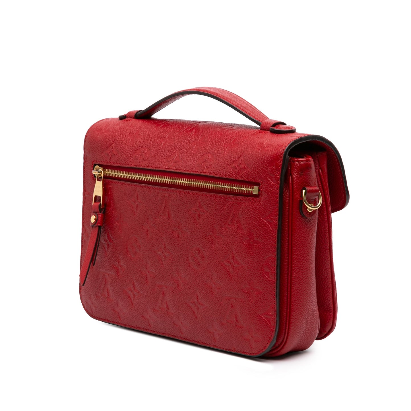 Red Louis Vuitton Monogram Empreinte Pochette Metis Satchel