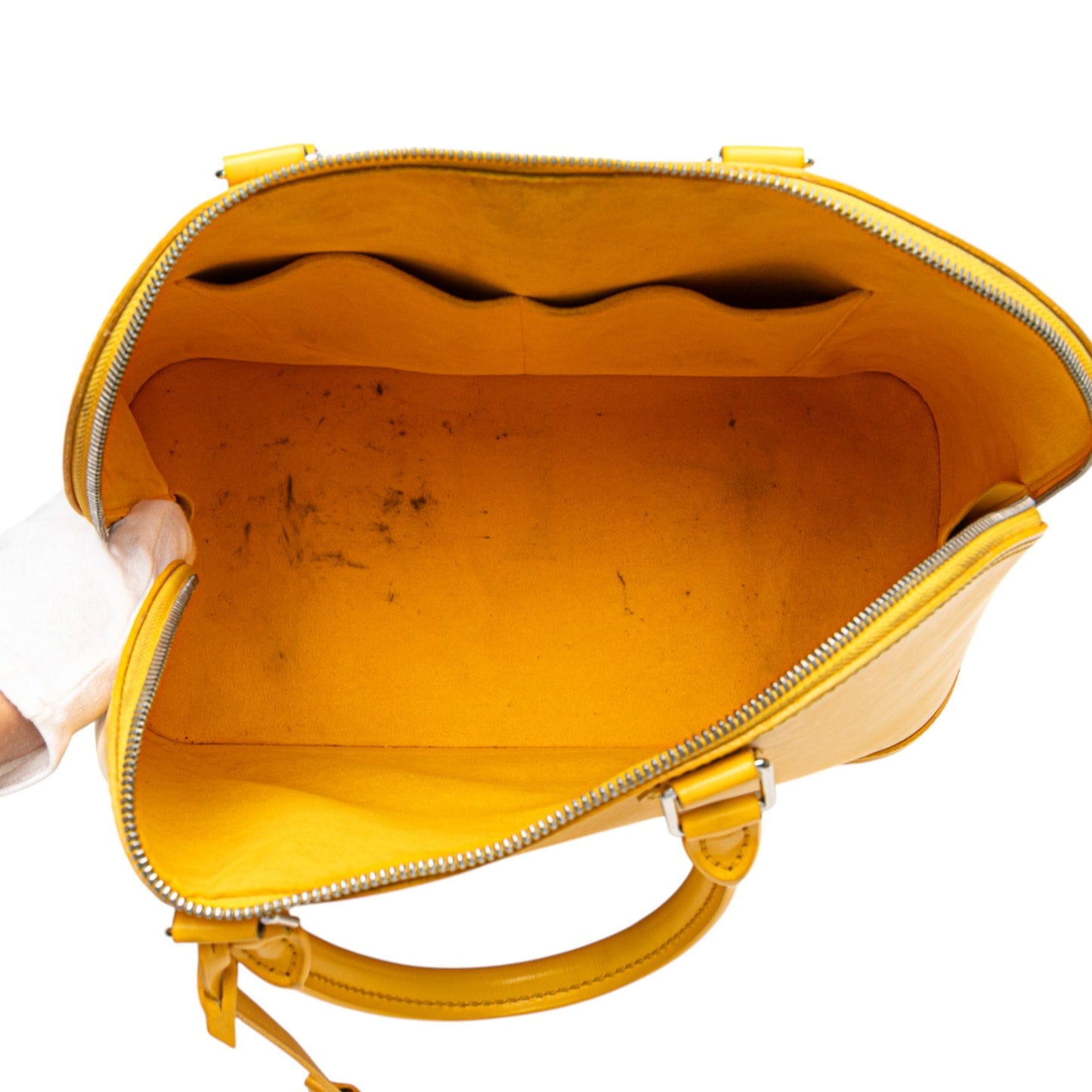 Yellow Louis Vuitton Epi Alma GM Handbag