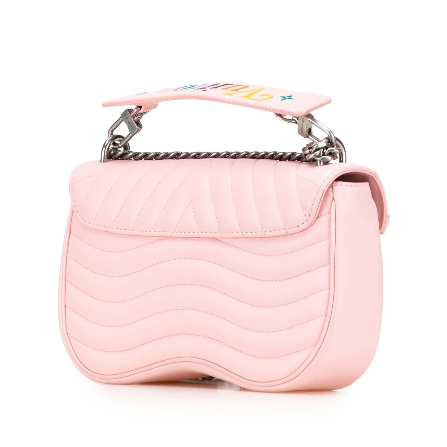 Pink Louis Vuitton New Wave Chain Bag MM Satchel