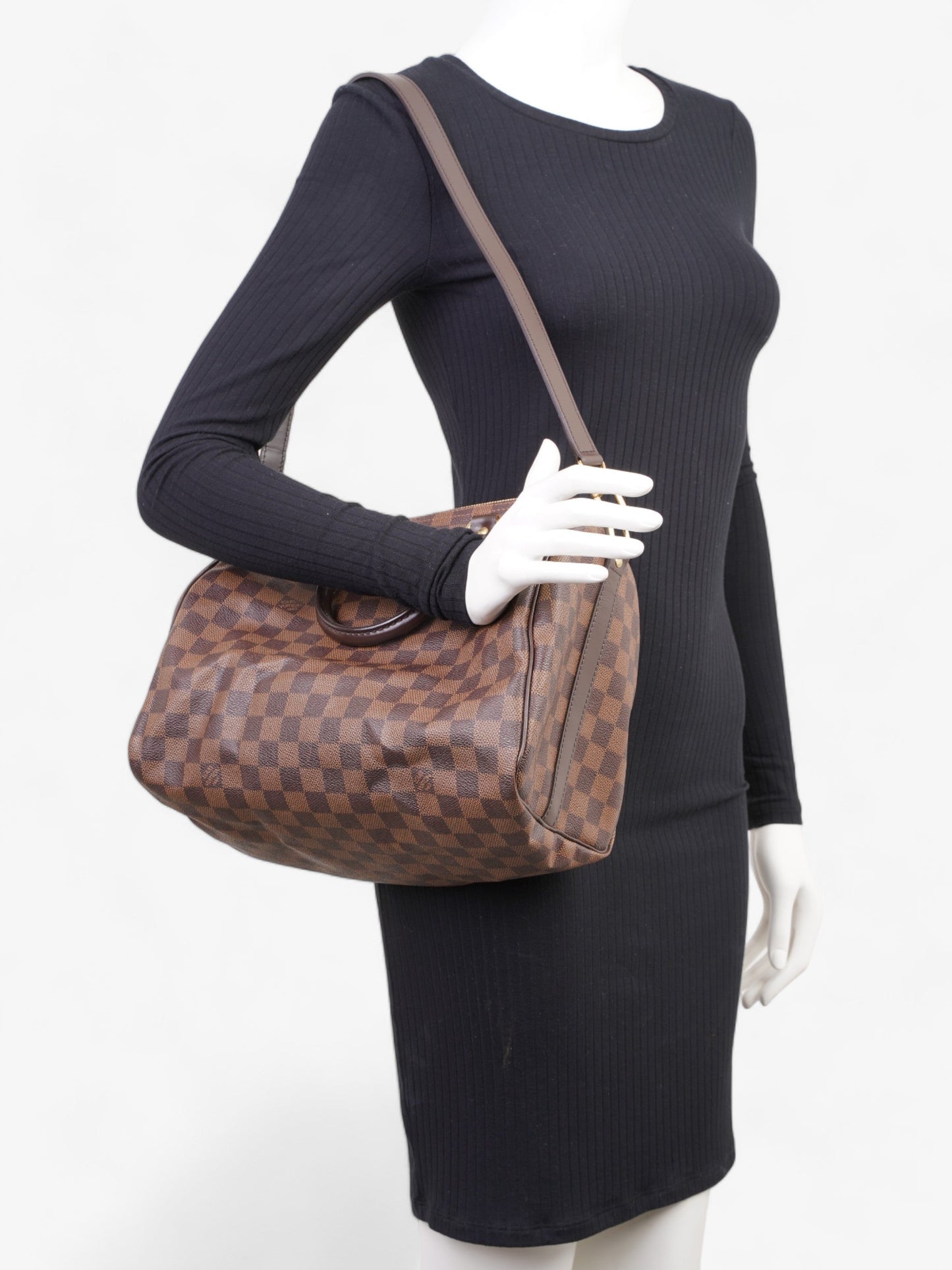 Louis Vuitton Speedy Bandoulière  30 Damier Ebene Coated Canvas