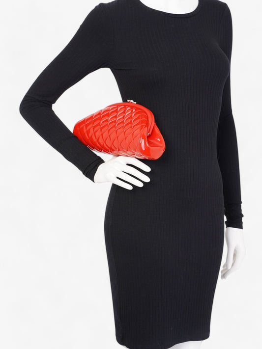 Chanel Timeless Clutch Red Patent Leather