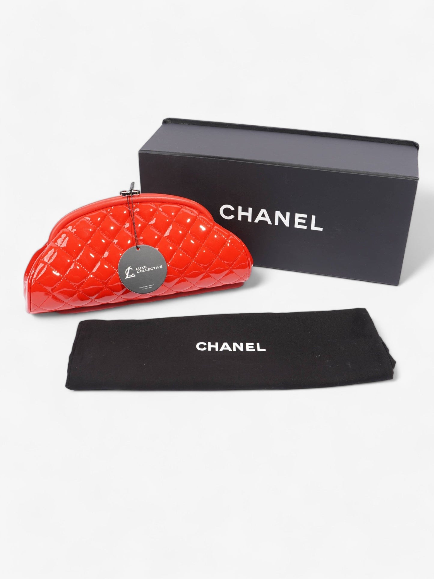 Chanel Timeless Clutch Red Patent Leather