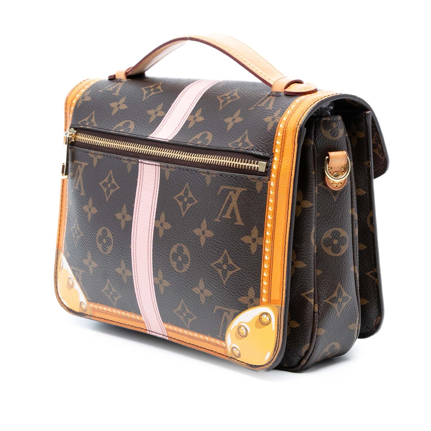 Brown Louis Vuitton Monogram Summer Trunk Pochette Metis Satchel