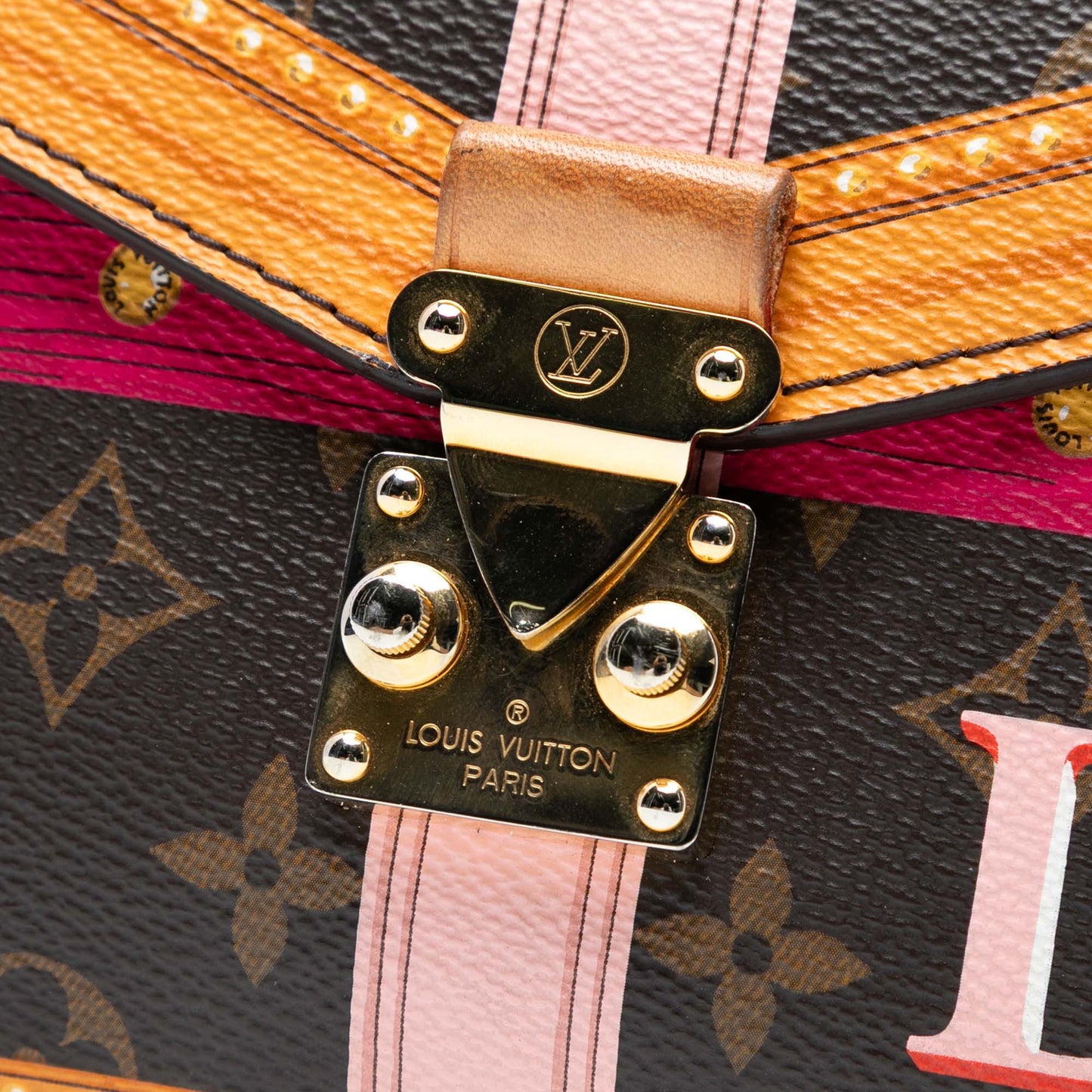 Brown Louis Vuitton Monogram Summer Trunk Pochette Metis Satchel