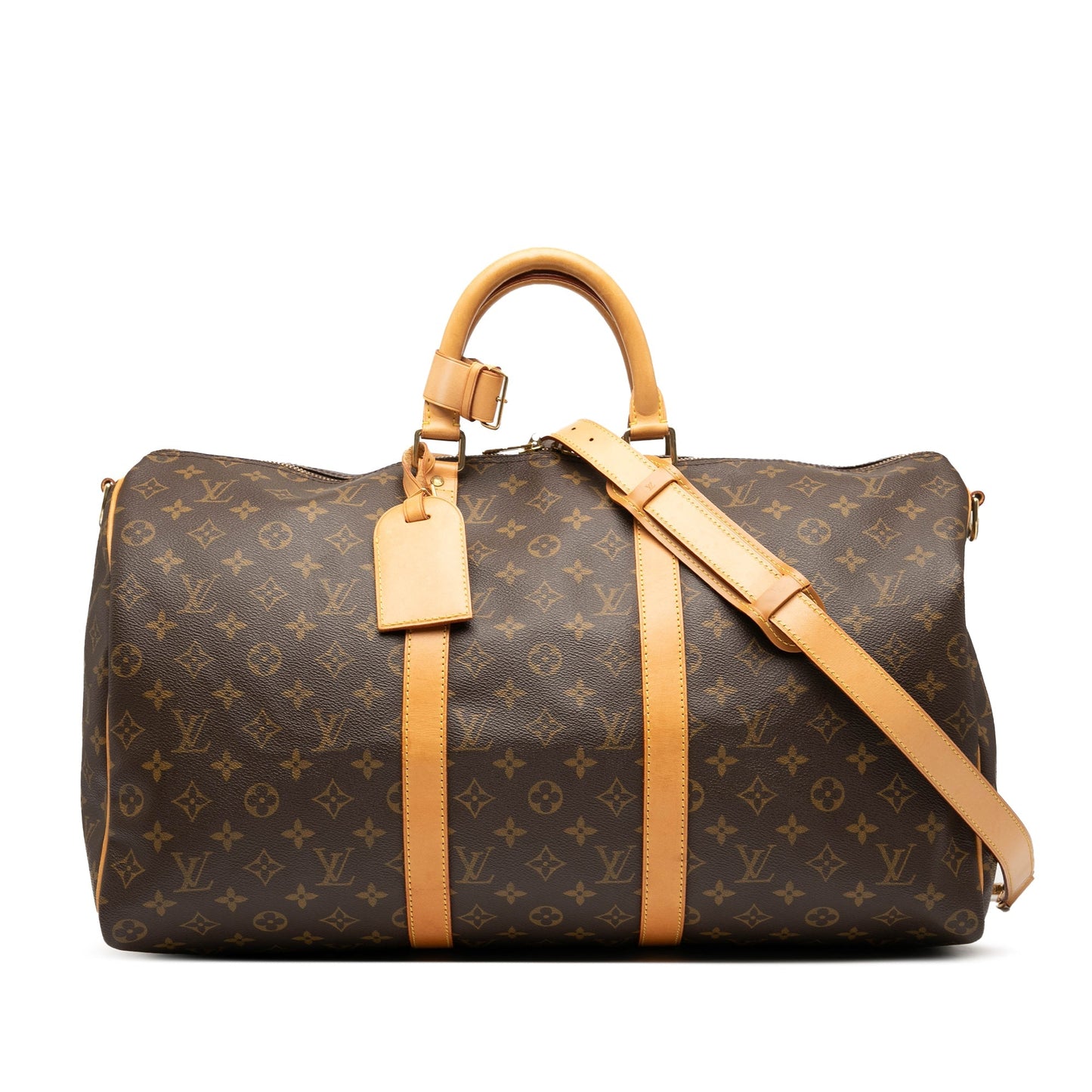 Brown Louis Vuitton Monogram Keepall Bandouliere 50 Travel Bag