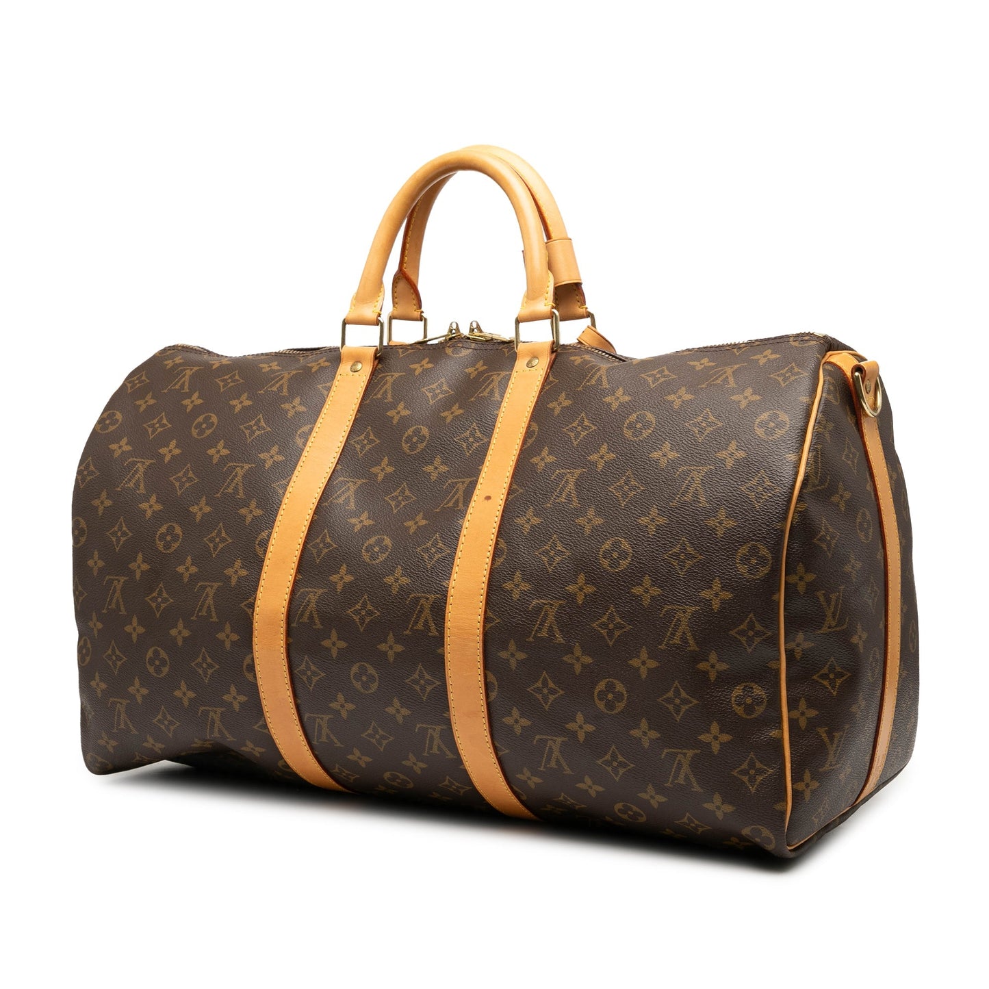 Brown Louis Vuitton Monogram Keepall Bandouliere 50 Travel Bag