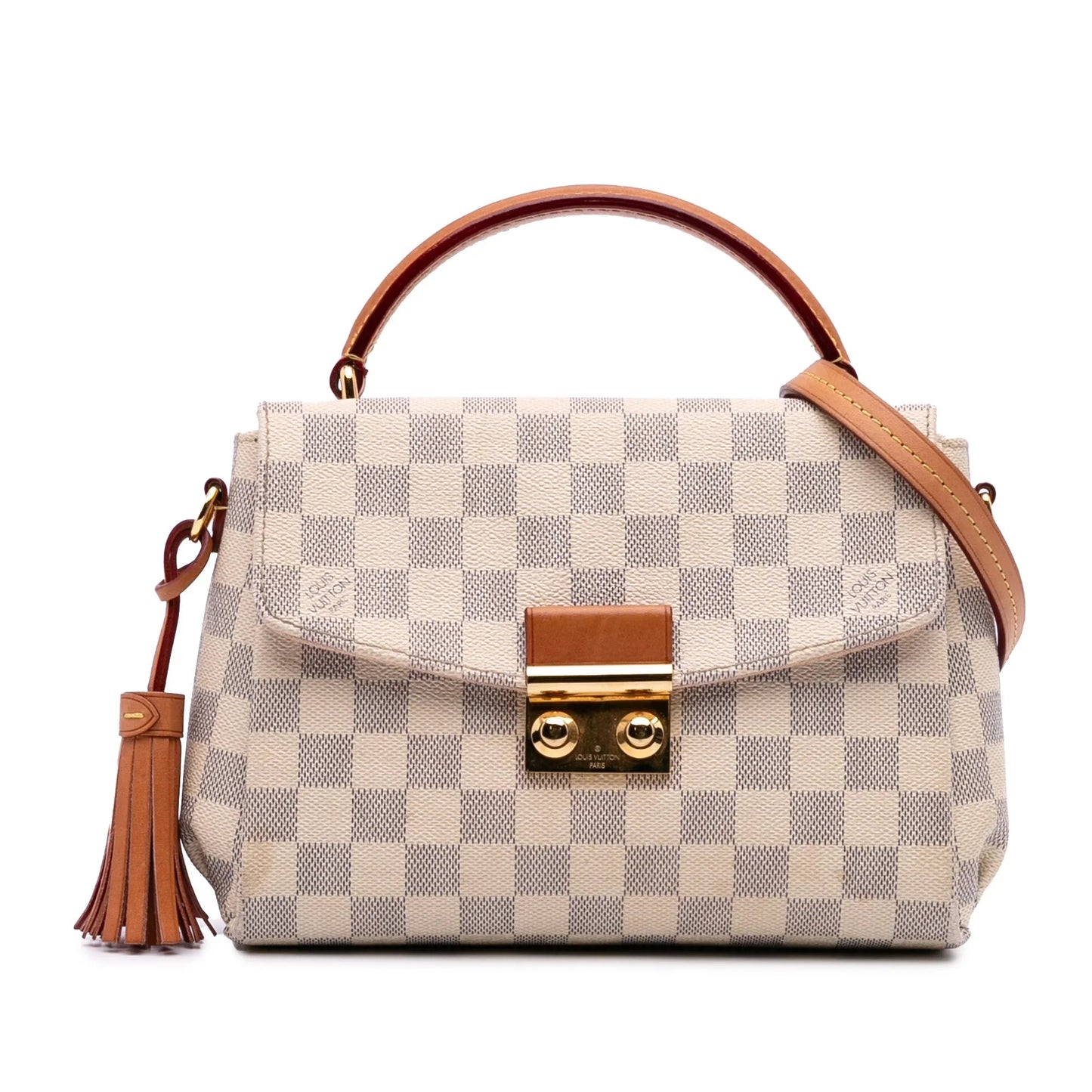 White Louis Vuitton Damier Azur Croisette Satchel