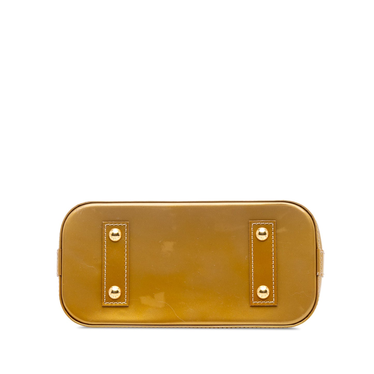 Gold Louis Vuitton Monogram Vernis Alma BB Satchel