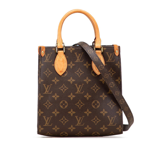 Brown Louis Vuitton Monogram Sac Plat BB Satchel
