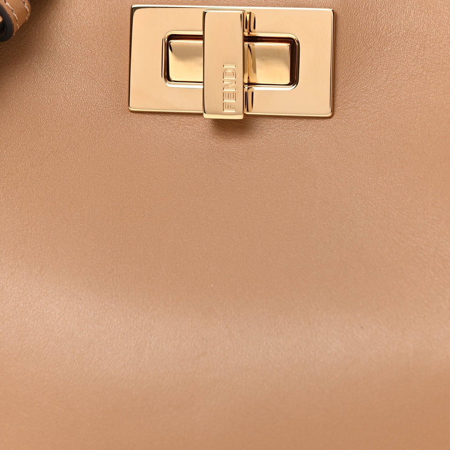 Fendi Vitello Small Soft Peekaboo Cappuccino