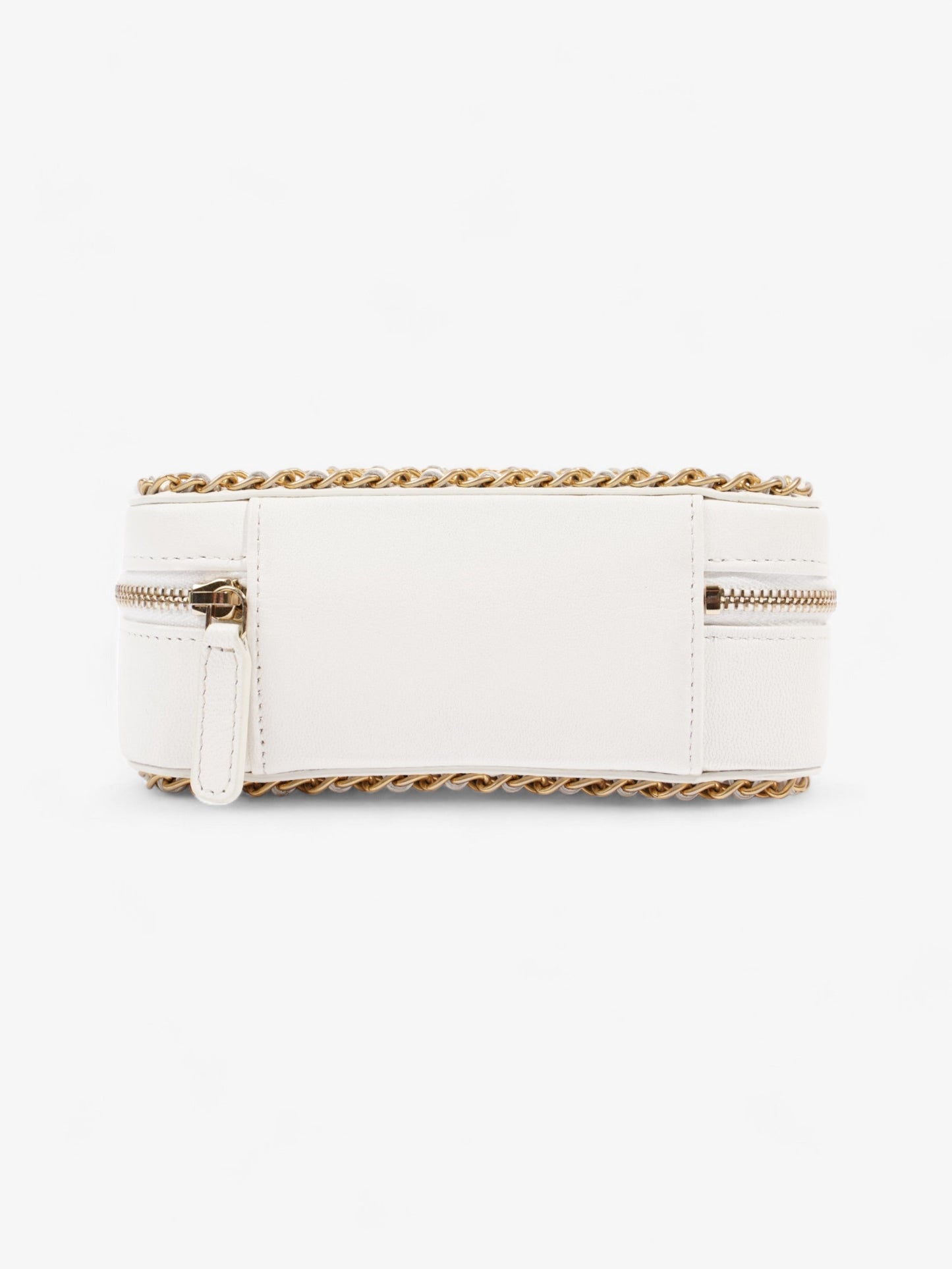 Chanel Vanity Bag White Leather Small