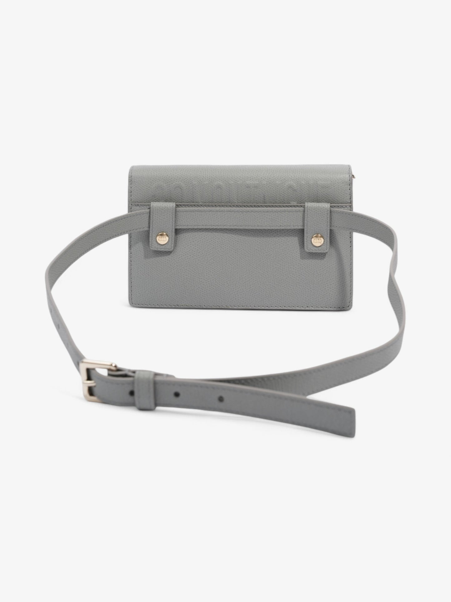 Christian Dior 30 Montaigne 2 In 1 Pouch Grey Calfskin Leather