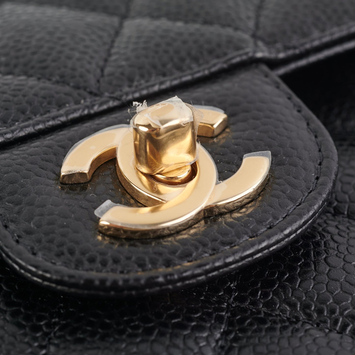 Chanel Classic Flap Small Black Caviar Shoulder Bag (Microchipped)