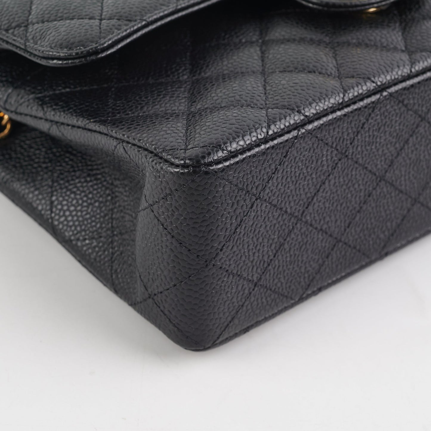Chanel Classic Flap Small Black Caviar Shoulder Bag (Microchipped)