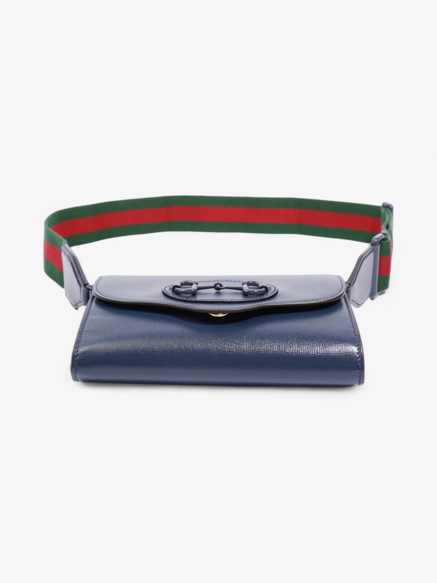 Gucci Horsebit 1955 Blue Calfskin Leather Mini