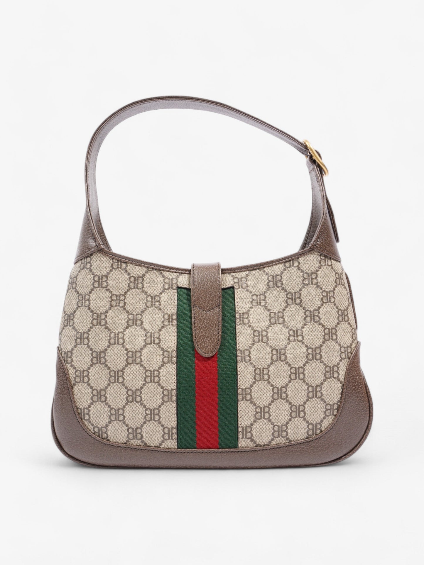 Gucci x Balenciaga Hacker Project Jackie 1961 Beige / Brown Coated Canvas