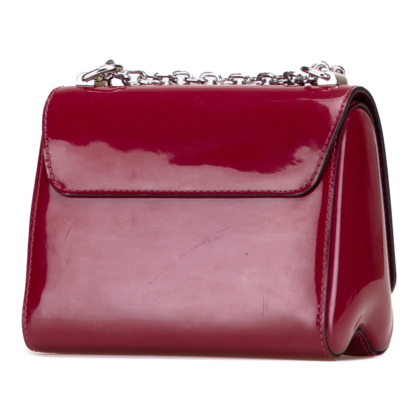 Red Louis Vuitton Vernis Monogram Twist PM Crossbody Bag