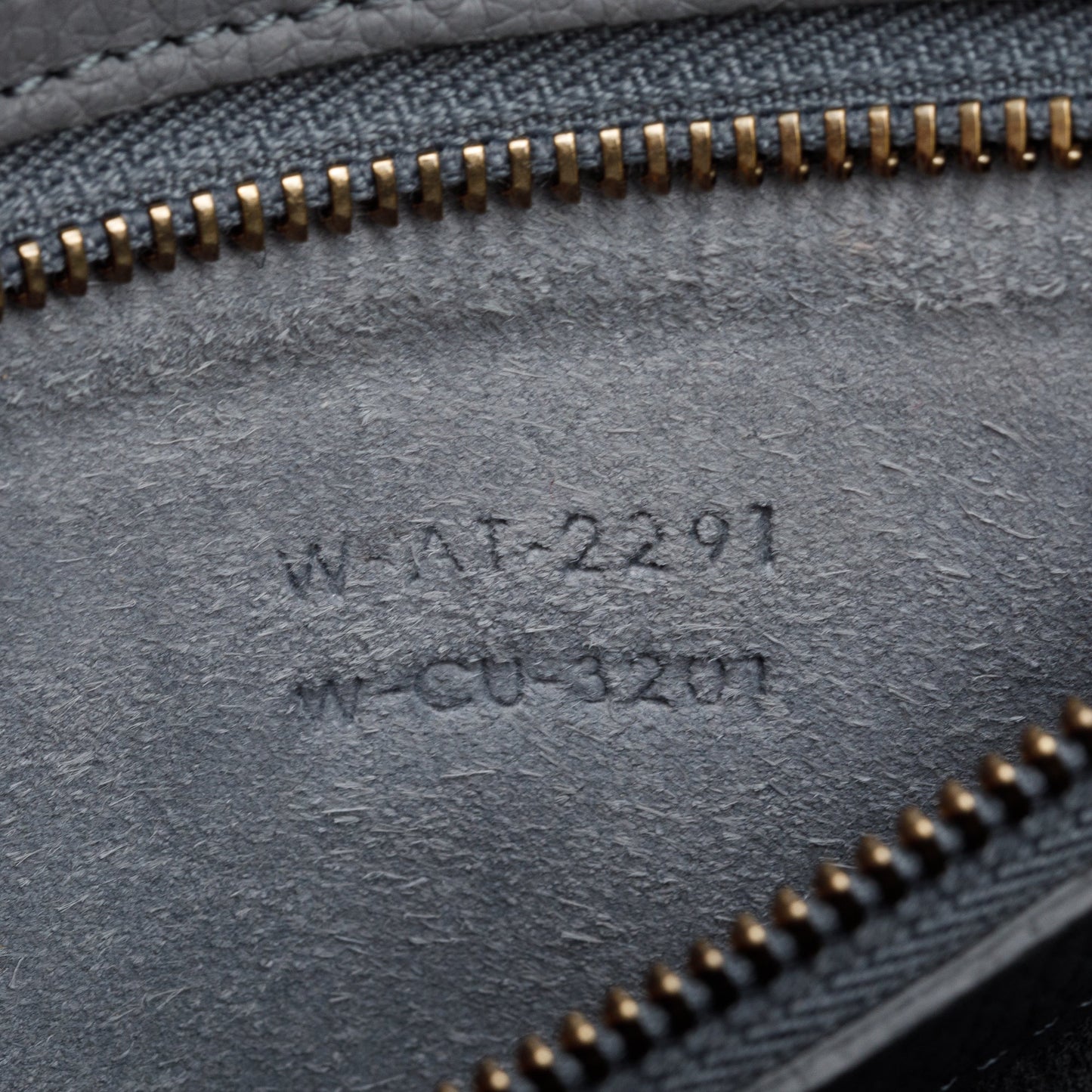 Celine 2021 Grey Calfskin Leather Micro Luggage Tote